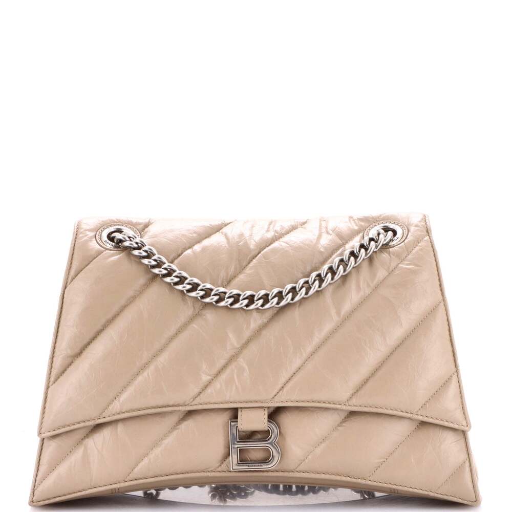 Balenciaga Crush Chain Flap Bag Quilted #253968B12B - Picture 1 of 8